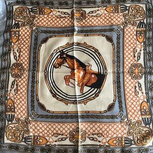 Women’s horse silk scarf. 19 1/2 inches.